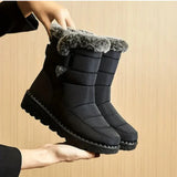 Winterstiefel Mit Hohem Schaft - Sara in Schwarz