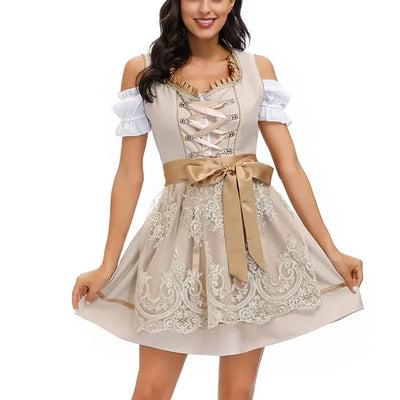 Damen Mini Oktoberfest Dirndlkleid
