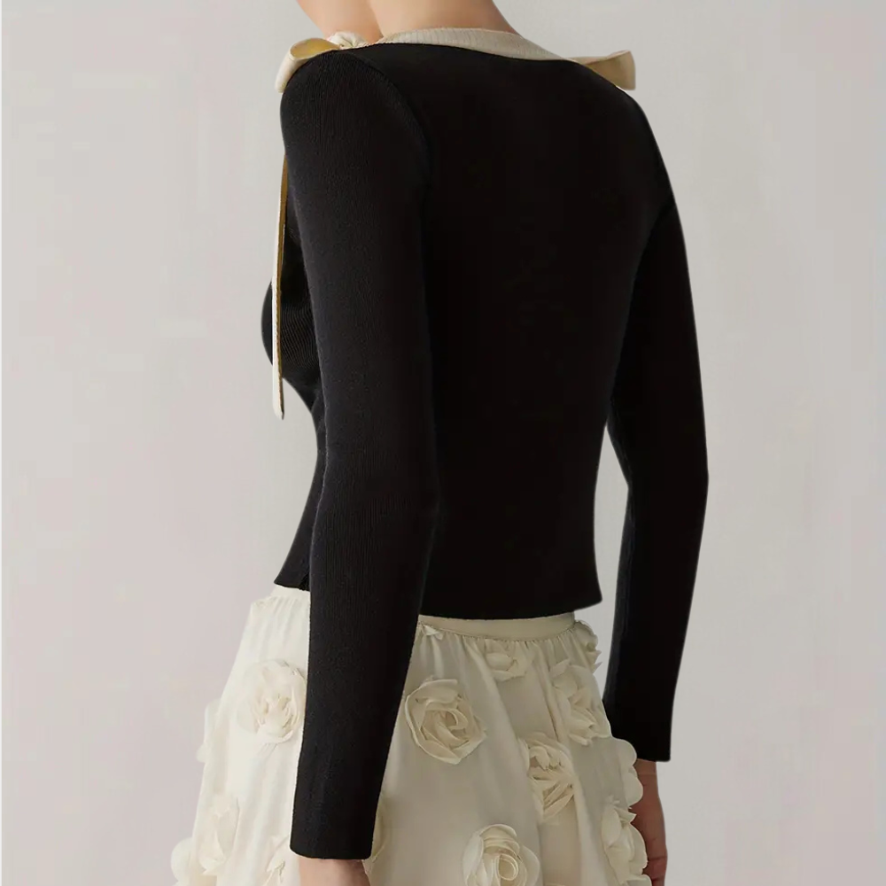 Schleifen-Top mit Rüschen | Feminin und Elegant | Perfekte Passform