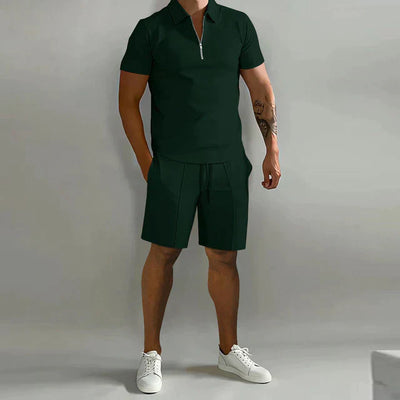 River - Luxuriöses Herren Polo- und Shorts-Sommer-Set, elegant und stilvoll