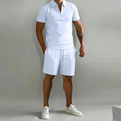 River - Luxuriöses Herren Polo- und Shorts-Sommer-Set, elegant und stilvoll