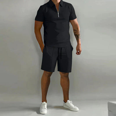 River - Luxuriöses Herren Polo- und Shorts-Sommer-Set, elegant und stilvoll