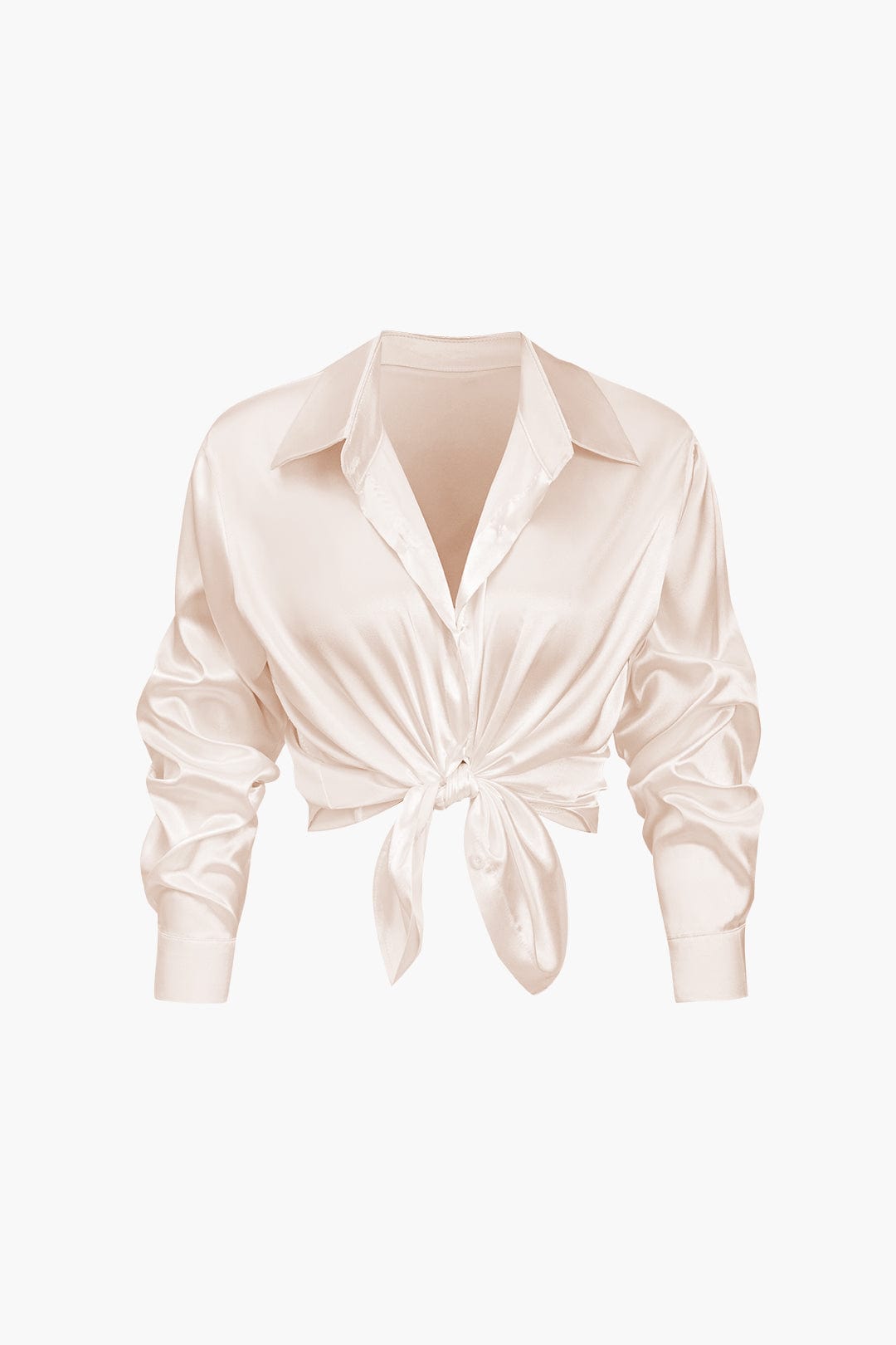 Florentine | Elegante Langarm-Bluse aus seidigem Satin
