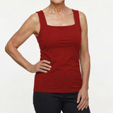 Millicent | Weiches Damen-Oben mit integriertem Support in Rot