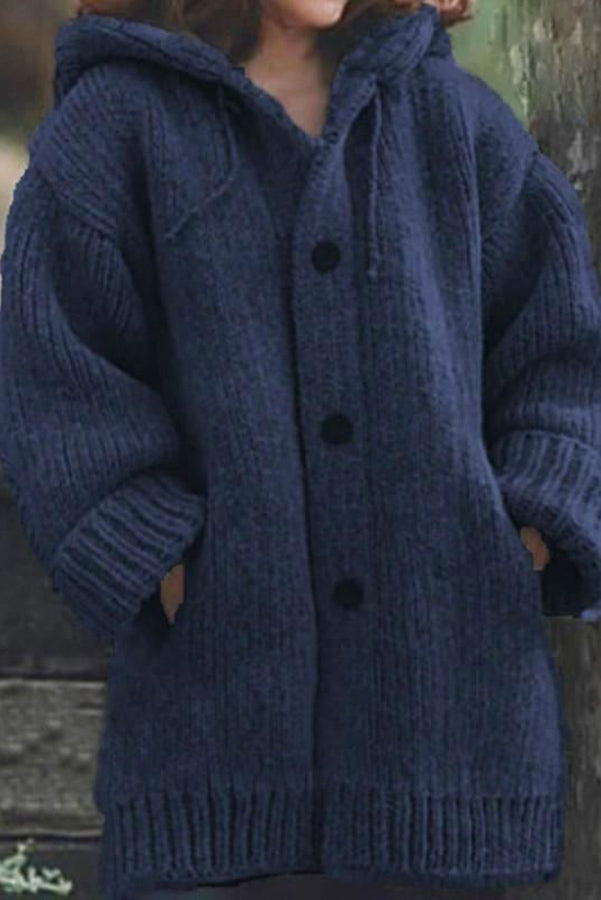 Heidi-Mode | All Day Everyday Cozy Tasche Kapuze Strickpullover