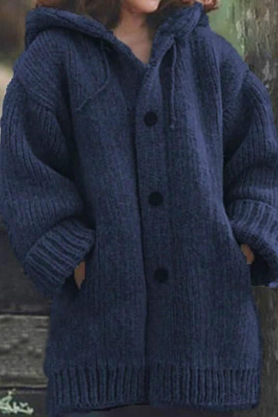 Heidi-Mode | All Day Everyday Cozy Tasche Kapuze Strickpullover