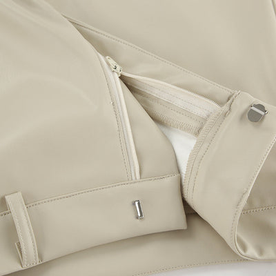 Krystal | High Waist Rock aus Kunstleder mit elegantem Schlitz