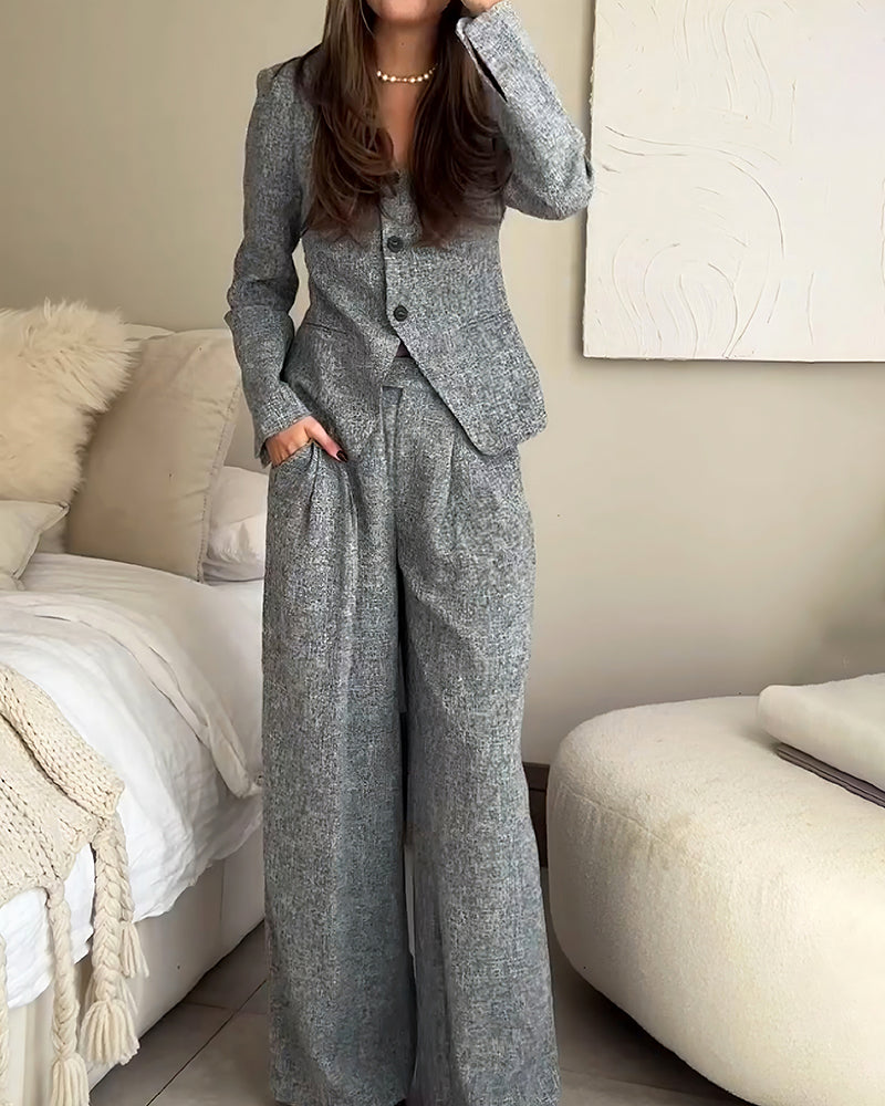 Eleganter Anzug für anspruchsvolle Looks | Taillierte Silhouette | Fließender Stoff