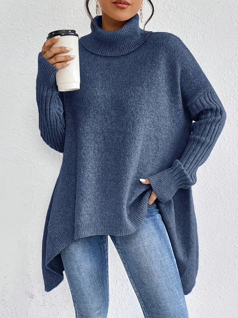 BRIGITTE – LANGER ROLLKRAGENPULLOVER