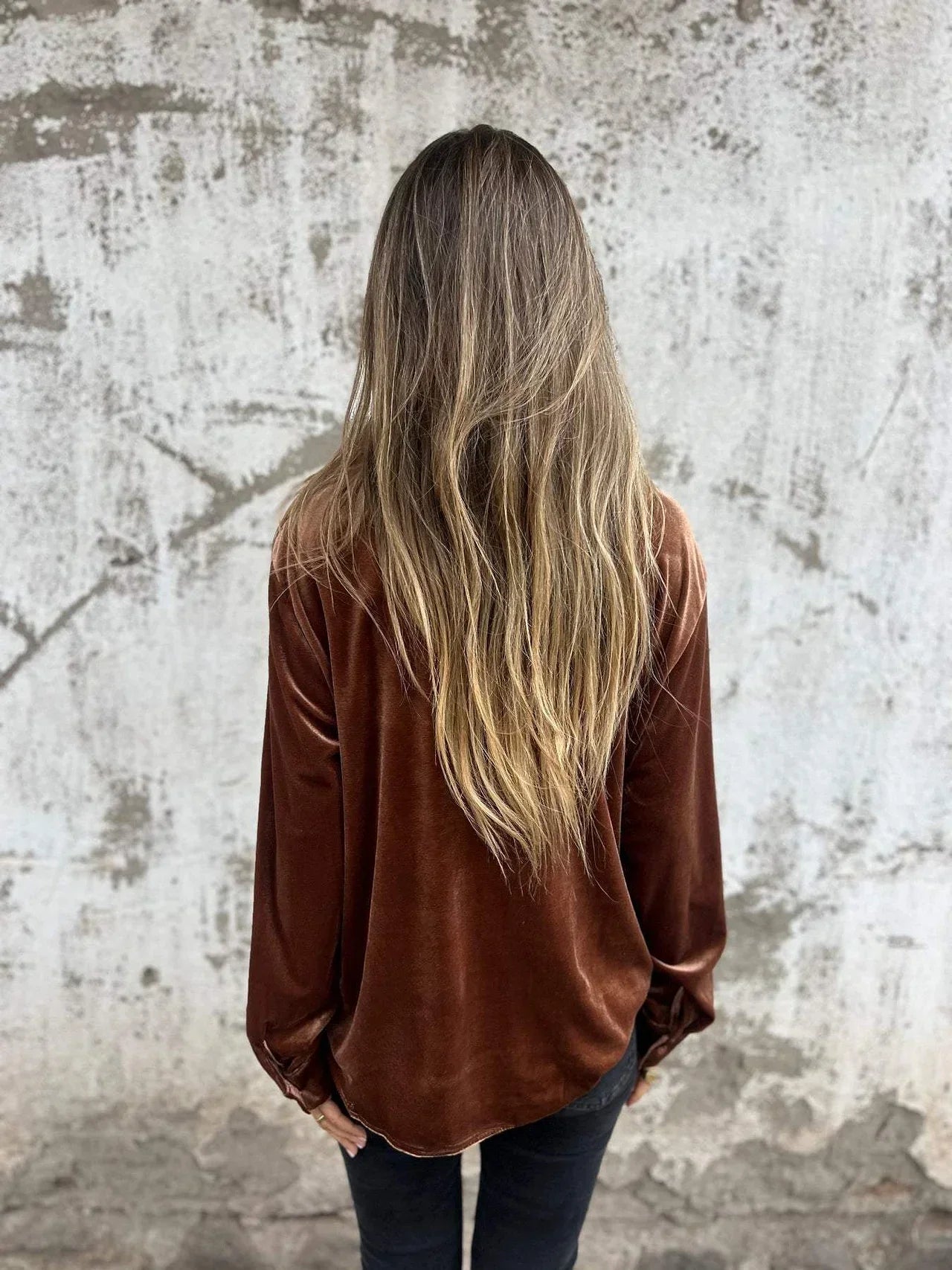 Samt-Hemdbluse | Elegant und Vielseitig | Lockere Passform