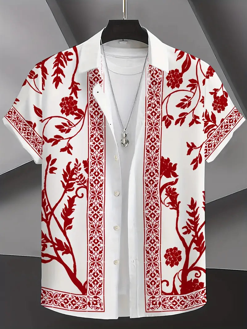 Eldon - Kurzärmeliges Hemd mit Blumendruck