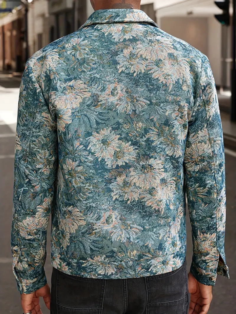 Emrys - Lässige Jacke mit Blumenmuster für Männer
