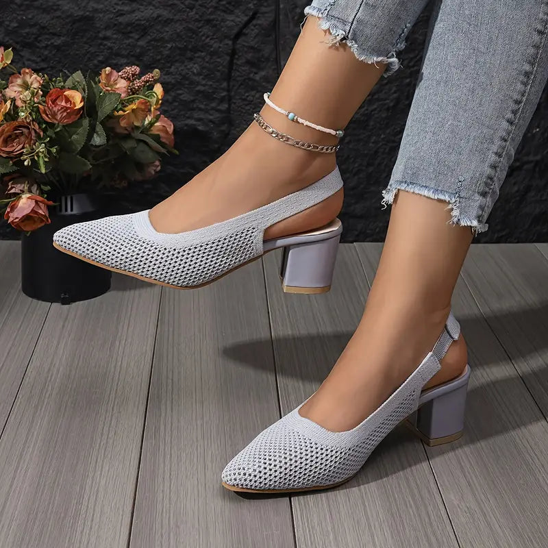 Sabrina -  Atmungsaktive hochhackige Pantoffeln Sandalen Frauenschuhe