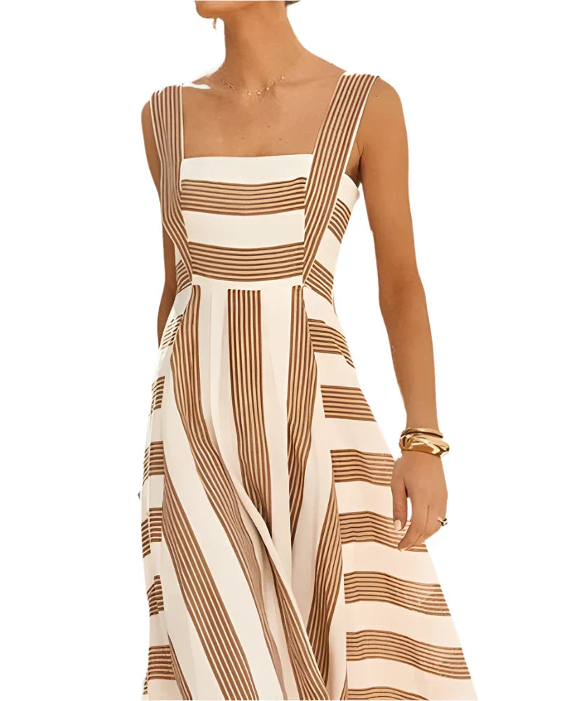 Ava - Gestreiftes Kleid mit Trägern