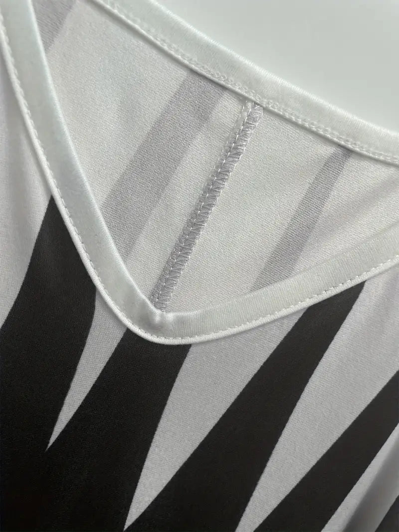 Jana - Fließendes Maxikleid mit Abstraktem Print