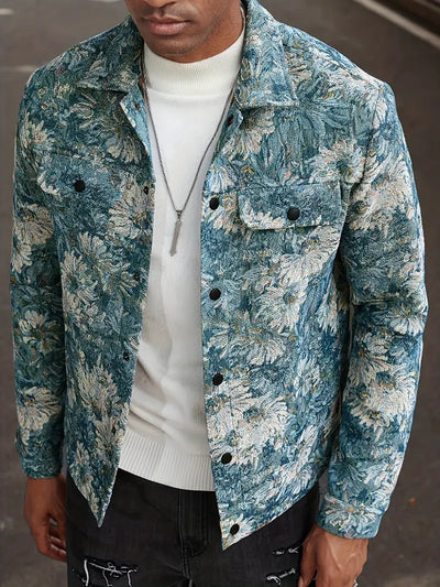 Emrys - Lässige Jacke mit Blumenmuster für Männer