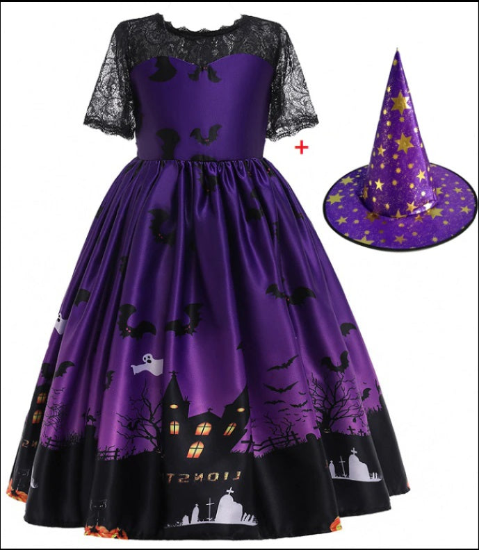 Avelena | Halloween Netz Prinzessinnenkleid