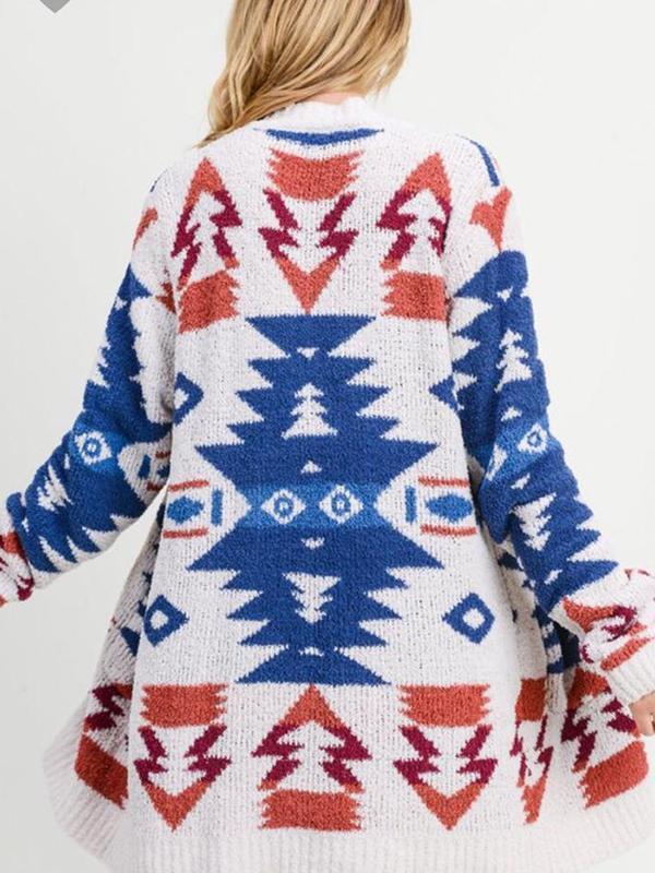 Ethno-Strick-Cardigan | Boho-Muster | Kuschelige Eleganz