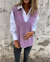 Emma | Elegant und Klassisch Damen Strickweste für Jeden Anlass in Violett