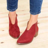 Stilvolle Damen Stiefeletten - Eveline in Rot
