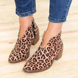 Stilvolle Damen Stiefeletten - Eveline in Leopardenmuster