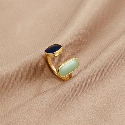 Umarmender Ring mit Aquamarin