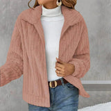 Hannah | Kurze und Moderne Damen Strick-Strickjacke in Rosa