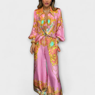 Sage - Meerjungfrau Relaxed Shirt und Elastische Taillenhosen Set