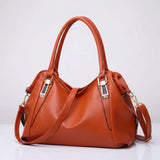 Damen Breite Leder Handtasche Mit Langem Riemen – Stilvolle Schultertasche in Braun