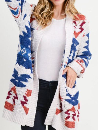 Ethno-Strick-Cardigan | Boho-Muster | Kuschelige Eleganz