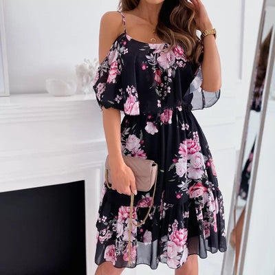 Avelena | Florales Off-Shoulder Rüschendress