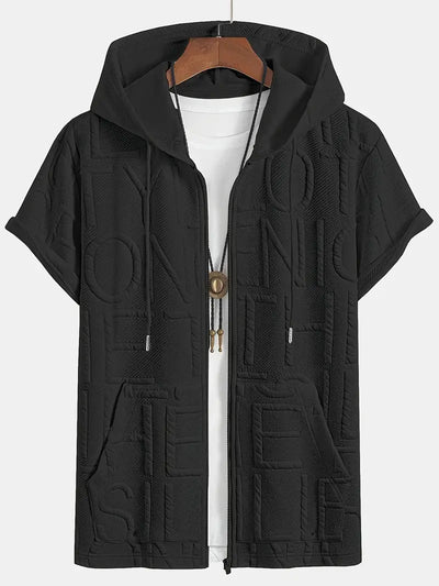 Henryk – Elegante Kurze Ärmel Kapuzen Mit Reißverschluss