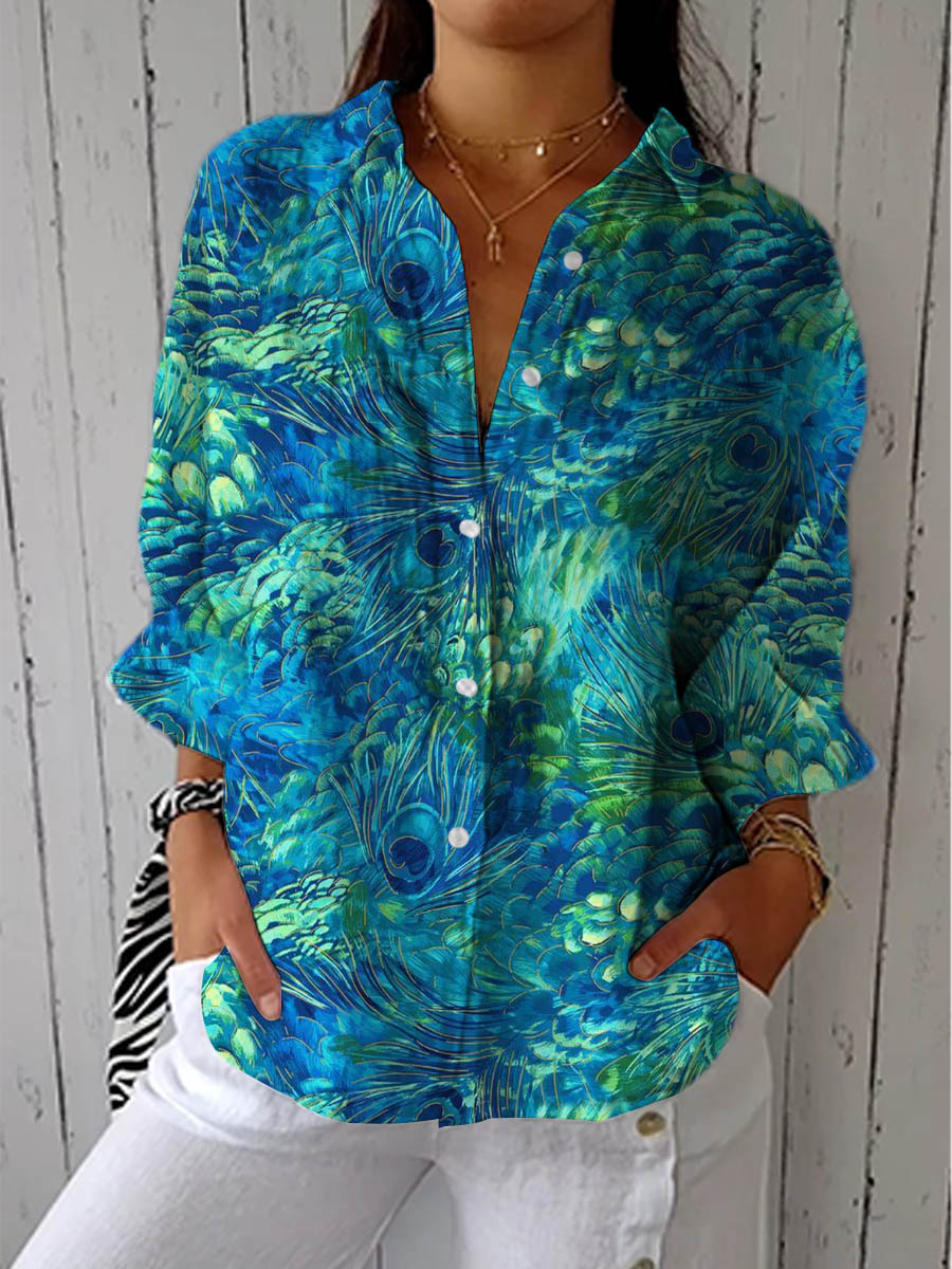 Karen | Peacock Whisper Shirt