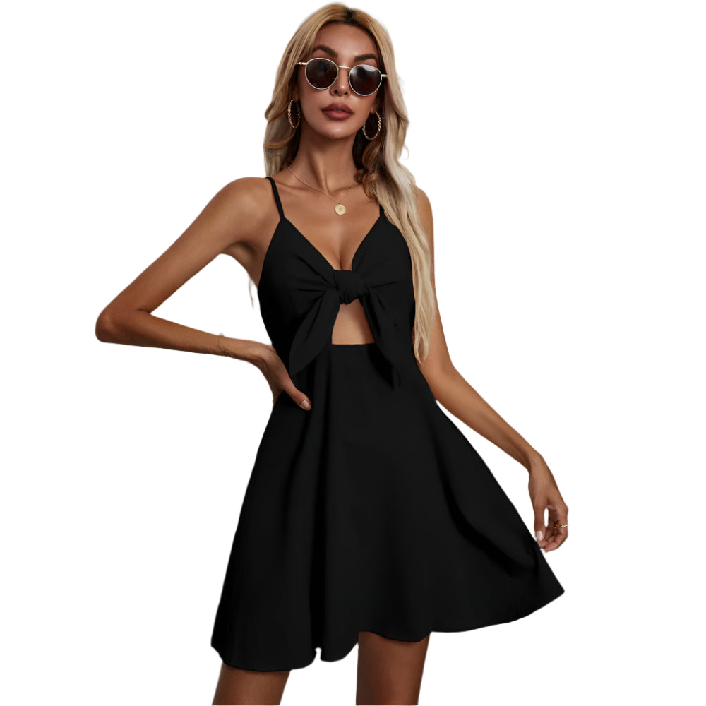 Lucina - Blonde Schleife Kurzes Sommerkleid