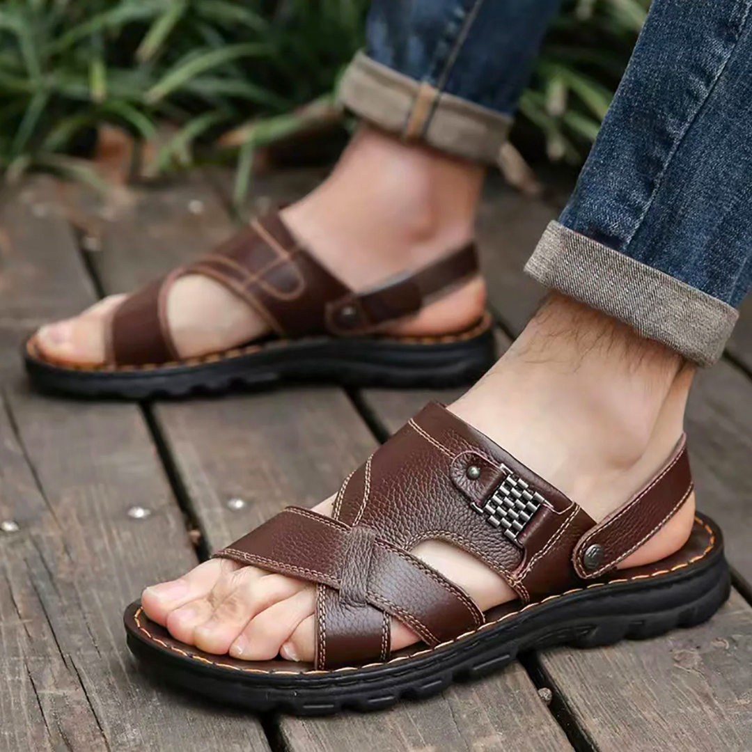 Bequeme Sommersandalen aus Leder für Herren - Urian