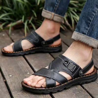 Bequeme Sommersandalen aus Leder für Herren - Urian