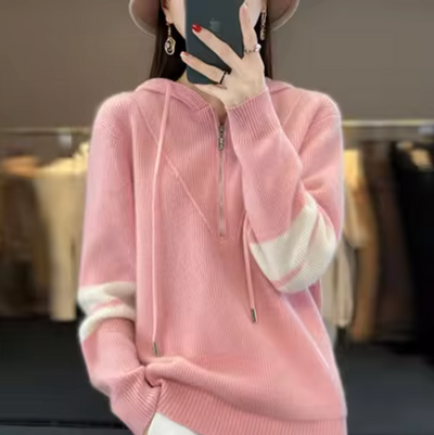 Warmer Pullover mit Kapuze - Olea