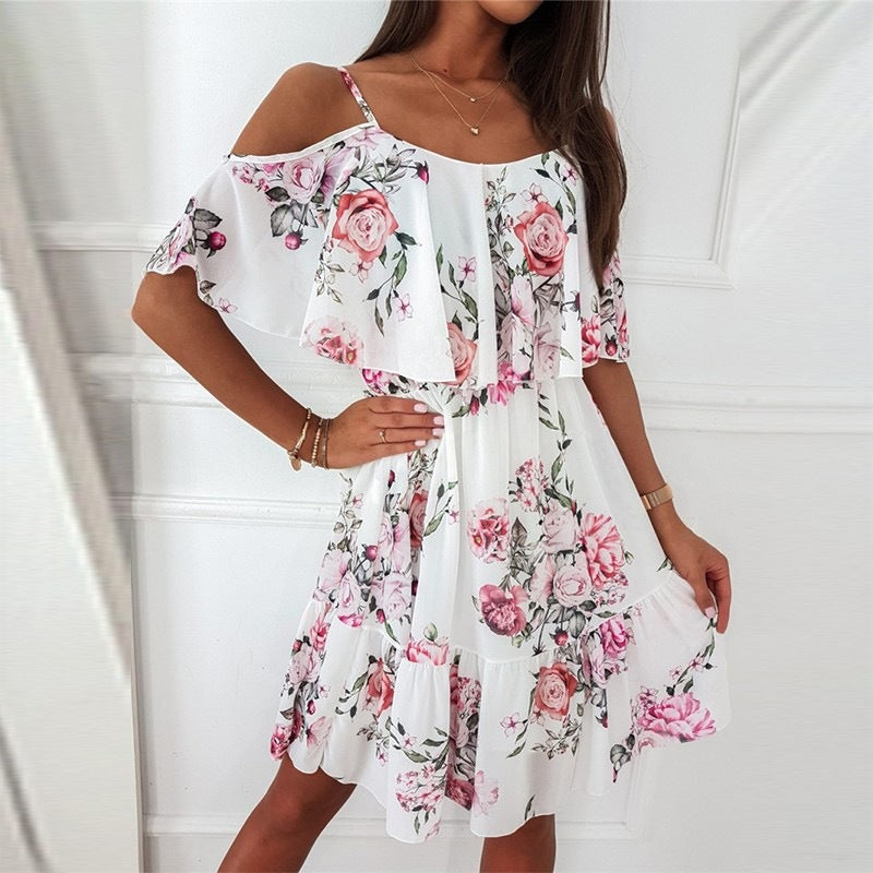 Avelena | Florales Off-Shoulder Rüschendress