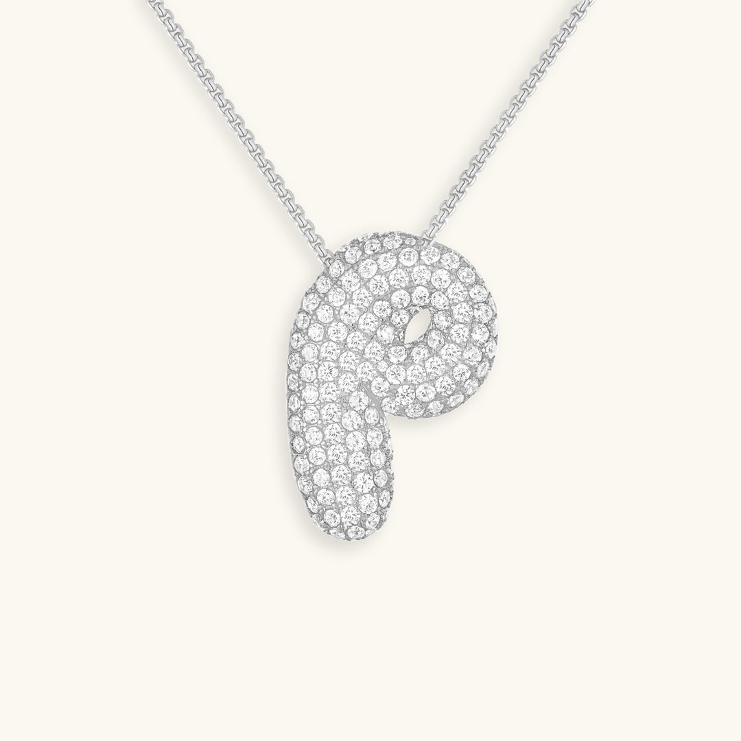 LunaBubble Initial-Halskette mit Diamantoptik – Persönliches Geschenk zum Muttertag
