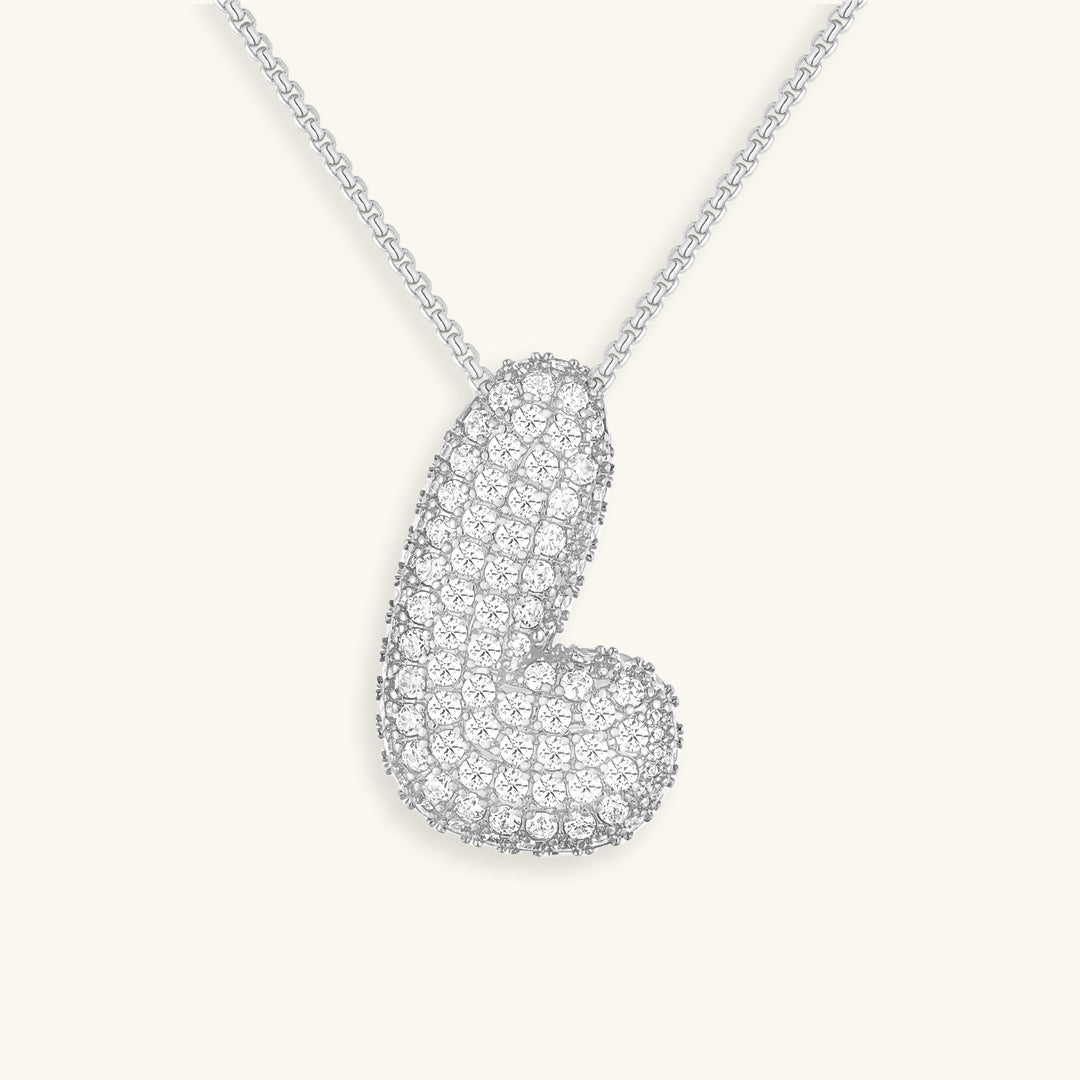 LunaBubble Initial-Halskette mit Diamantoptik – Persönliches Geschenk zum Muttertag