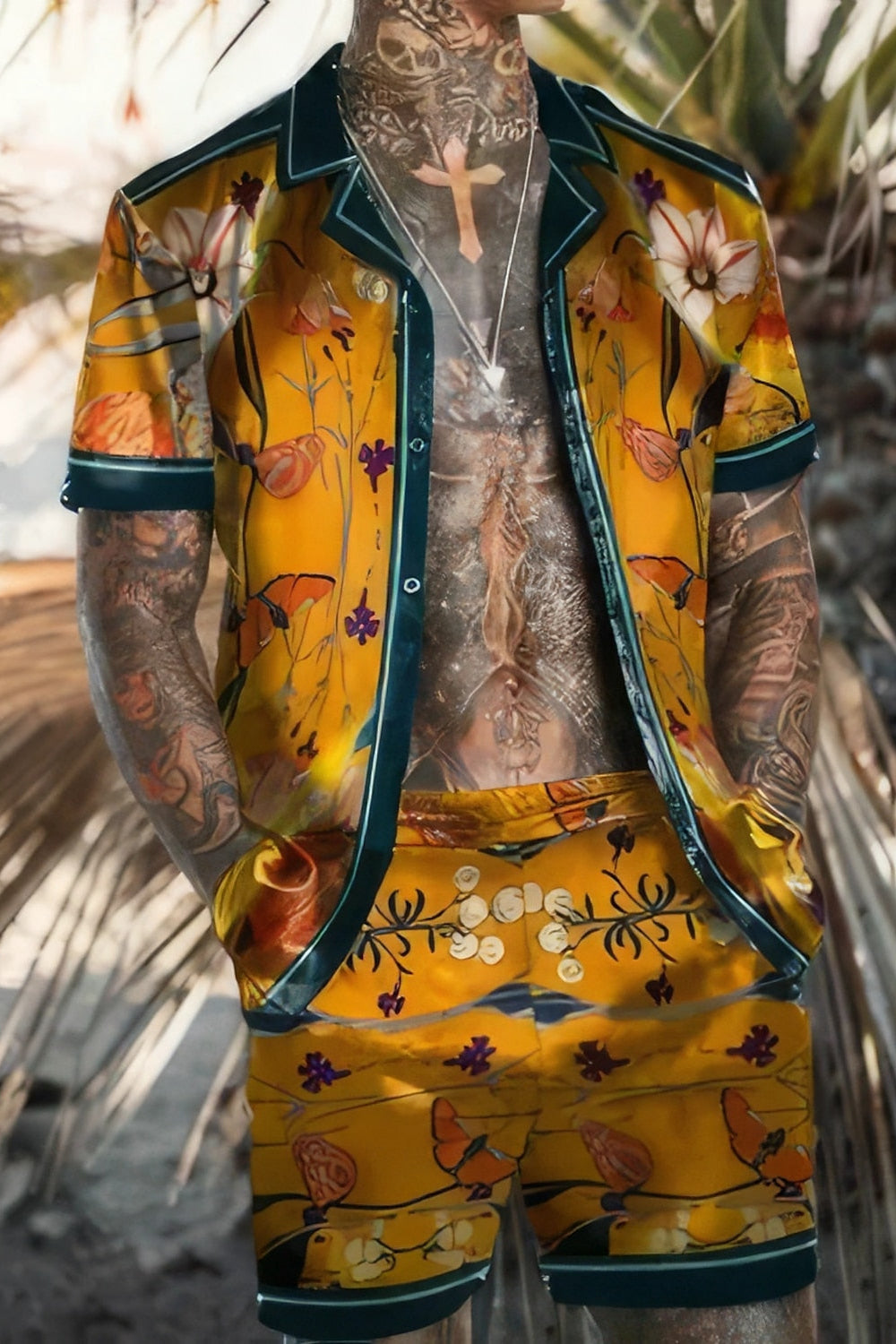 Buntes Hawaii Strand Shirt Set - Theophil