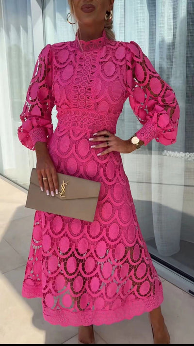 Lydia - Langes Damenkleid mit lebhaftem Patchwork