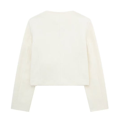 Seraphina - Modischer Kurzmantel mit Umschlagdetail, vielseitig