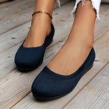 Orthopädische Damen-Ballerinas mit Komfortsohle & klassischem Design – Mia in Marineblau