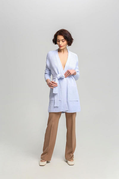 Strickmantel mit Gürtel | Minimalistisches Design | Vielseitiger Chic