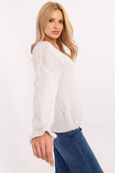 Flauschiger Strickpullover mit V-Ausschnitt | Lockerer Schnitt | Moderner Winter-Look