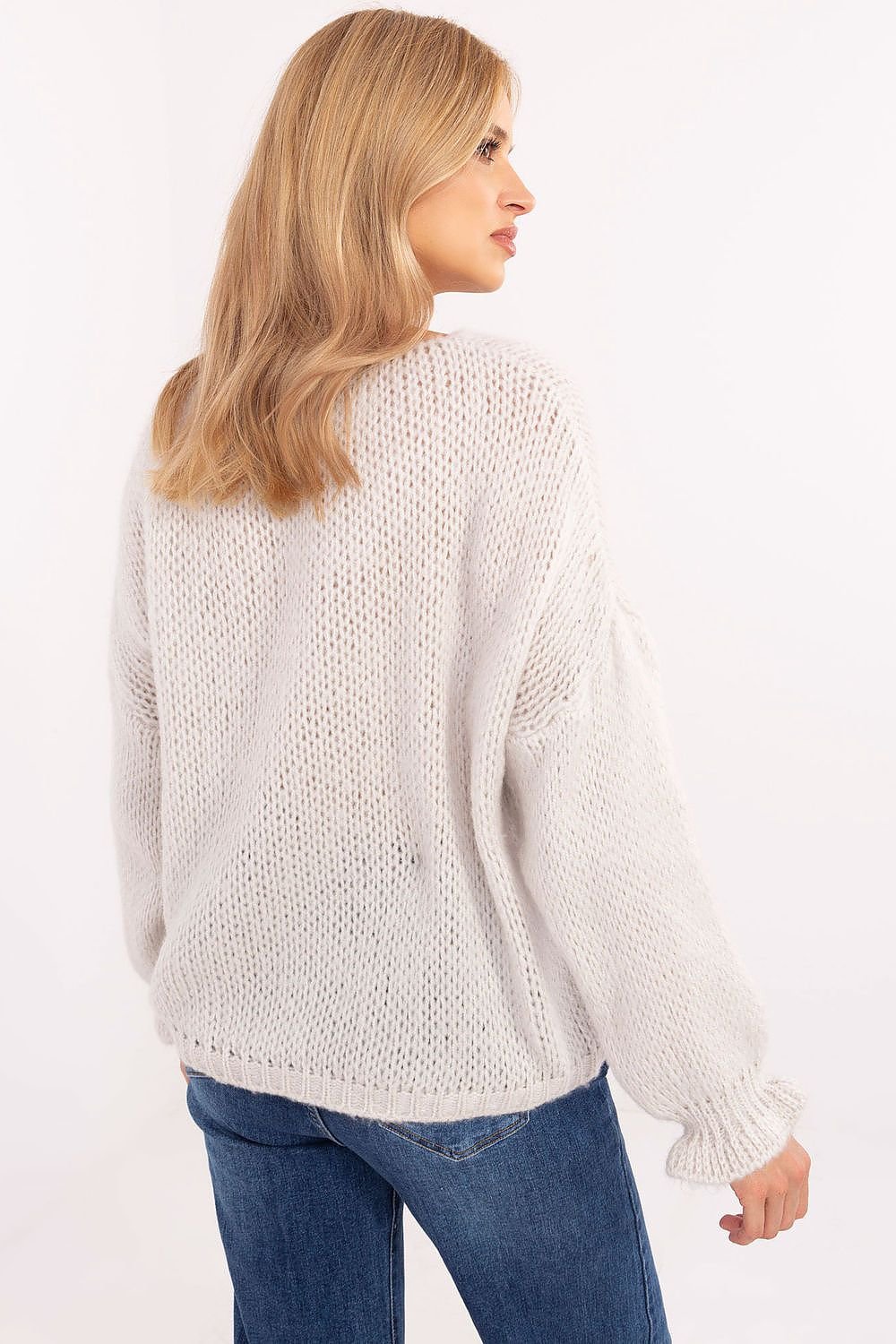 Flauschiger Strickpullover mit V-Ausschnitt | Lockerer Schnitt | Moderner Winter-Look