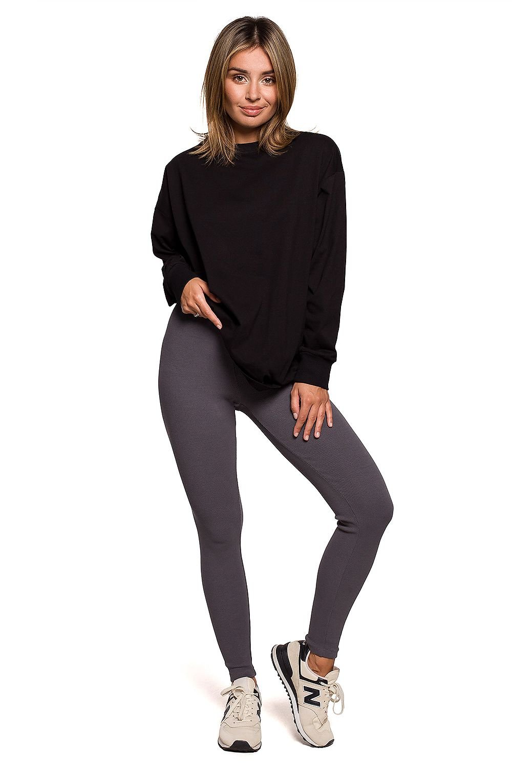 Rippstrick-Leggings mit hoher Taille | Minimalistische Eleganz | Perfekte Passform