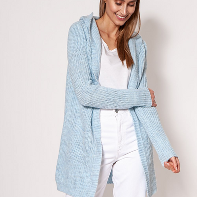 Langer Strick-Cardigan mit Kapuze | Lässige Wärme | Zeitlose Vielseitigkeit