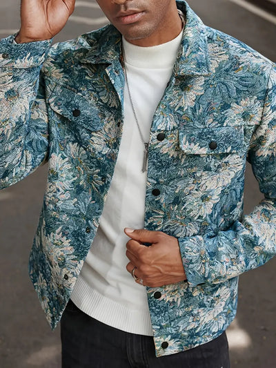 Emrys - Lässige Jacke mit Blumenmuster für Männer